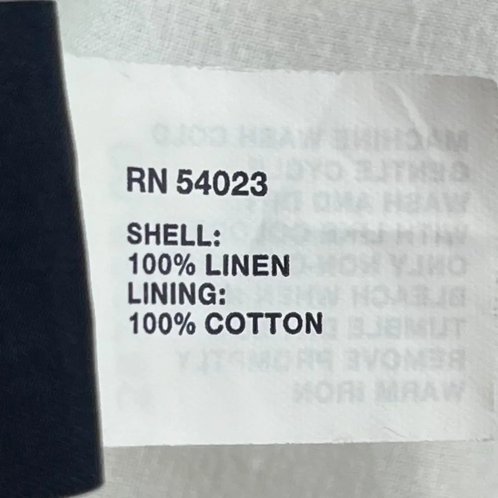 Gap | Women 6R | 100% Linen‎ Ivory & Gray Striped Circle Knee Length Skirt